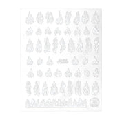 3D Flame Nail Stickers Fire Design Manicure Decals Self Adhesive Nail Art Sheet - Gold V528-FLAMESNAILART-GOLD-42347