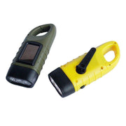 Hand Crank Solar Powered Rechargeable Led Camping Emergency Flashlight - Black V528-FLASHLIGHT-BLACK-91922
