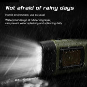 Hand Crank Solar Powered Rechargeable Led Camping Emergency Flashlight - Yellow V528-FLASHLIGHT-YELLOW-79555