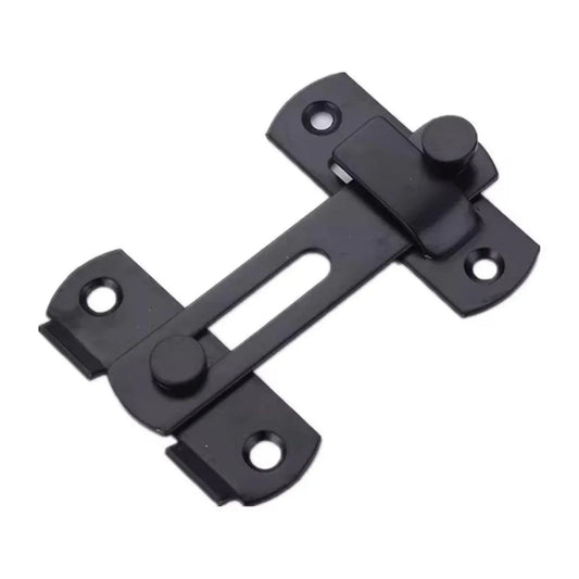 2 Sets 90 Degree Sliding Door Latch Lock Catch Kit for Home Use - Flat-Black-L V528-FLAT-BLACK-S-SCREWS-2SET-596266