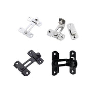 2 Sets 90 Degree Sliding Door Latch Lock Catch Kit for Home Use - Flat-Black-L V528-FLAT-BLACK-S-SCREWS-2SET-596266