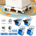 4pcs Casters Movable Wheels Heavy Duty Swivel Locking Caster Wheel For Furniture V528-FLAT-CASTER-2IN-2HD2SC-4IN1-420540