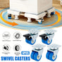4pcs Casters Movable Wheels Heavy Duty Swivel Locking Caster Wheel For Furniture V528-FLAT-CASTER-2IN-2HD2SC-4IN1-420540