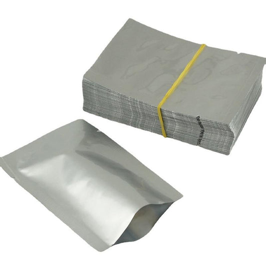Silver Open Top Aluminum Foil Packaging Bags Heat Seal Vacuum Food Pouches - 20X30CM V528-FLATPOCKET-20-30-50PCS81318