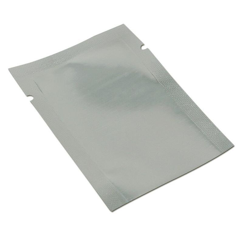 Silver Open Top Aluminum Foil Packaging Bags Heat Seal Vacuum Food Pouches - 24X37CM