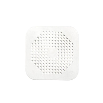 2X Square Drain Cover For Shower Drain Hair Catcher Flat Silicone Plug For Bath - Grey V528-FLATSILICONE-2PCS-GREY-521813