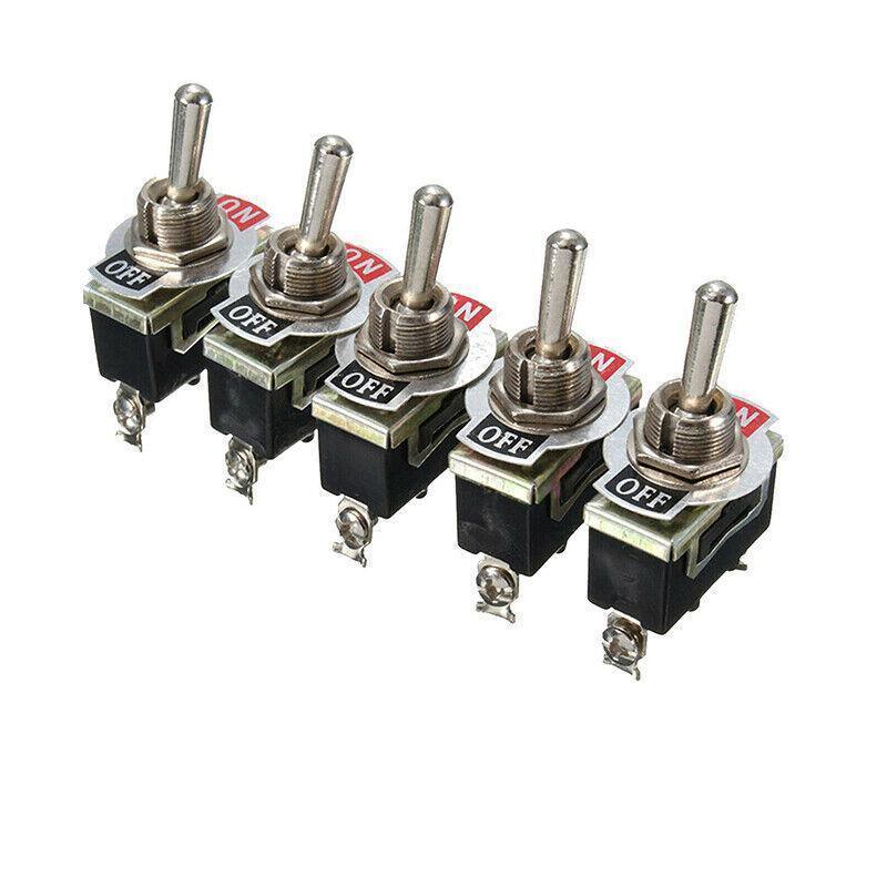 5X Waterproof Toggle Flick Switch 250V On/Off Car Dash Light Metal 12 Volt Boot V528-FLICKSWITCH-106018
