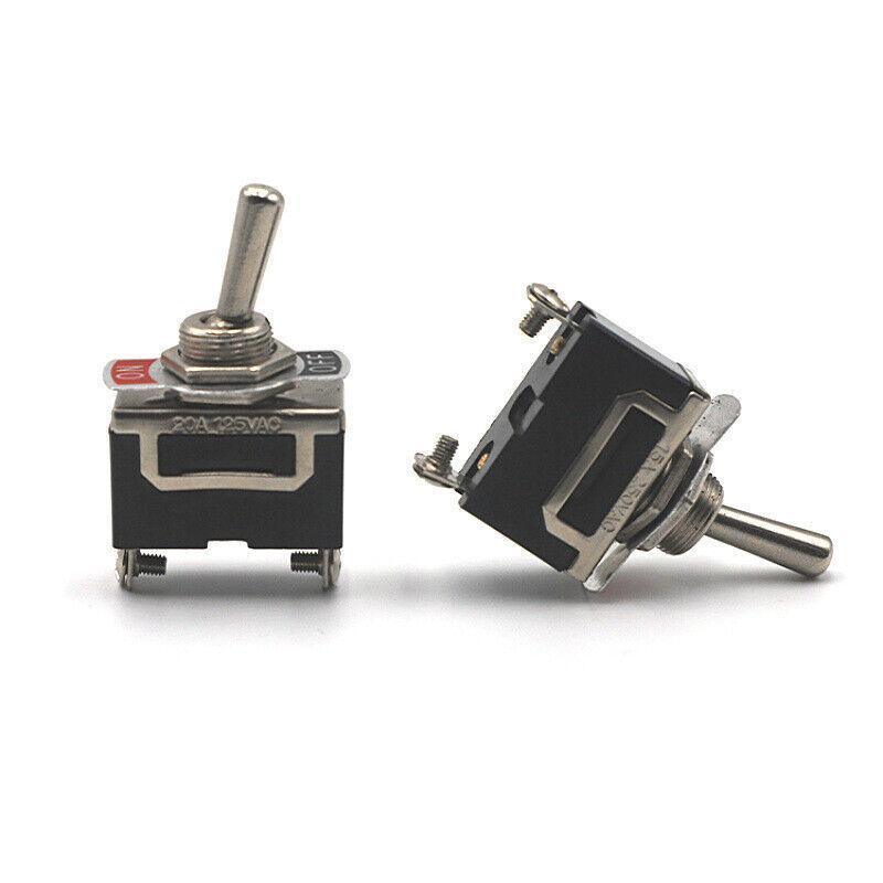 5X Waterproof Toggle Flick Switch 250V On/Off Car Dash Light Metal 12 Volt Boot V528-FLICKSWITCH-106018