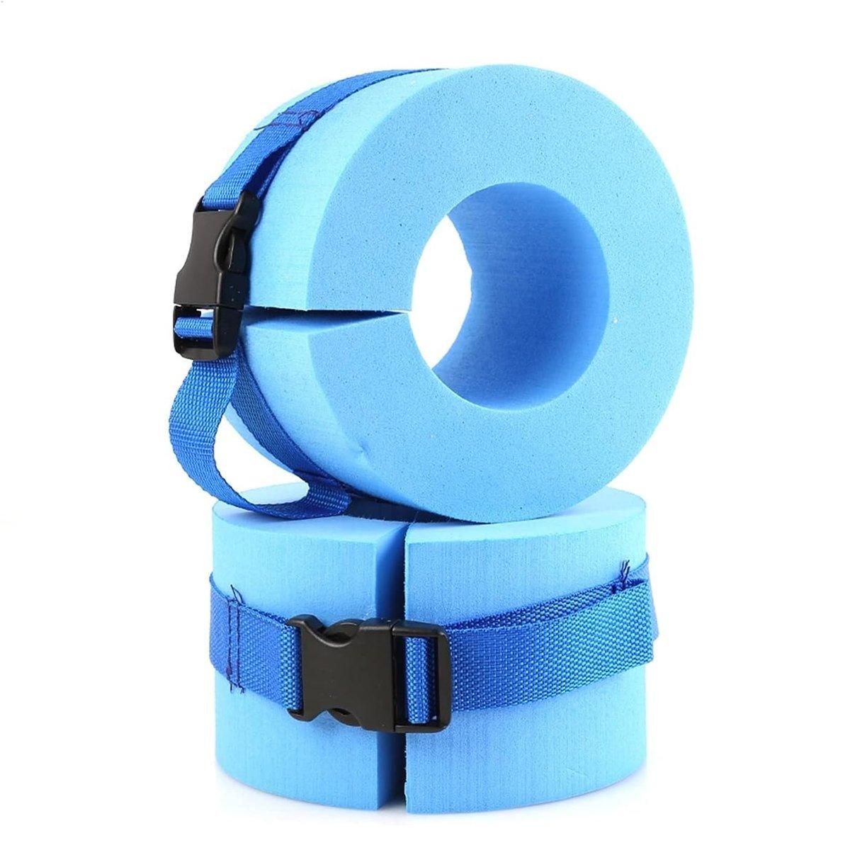 2pcs Swimming Gear Arm Floats Big Buoyancy Water Sports Tie Legs and Feet Rings V528-FLOATING-RING-BLUE-2PCS-928554