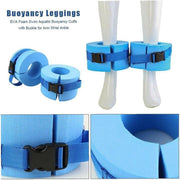 2pcs Swimming Gear Arm Floats Big Buoyancy Water Sports Tie Legs and Feet Rings V528-FLOATING-RING-BLUE-2PCS-928554