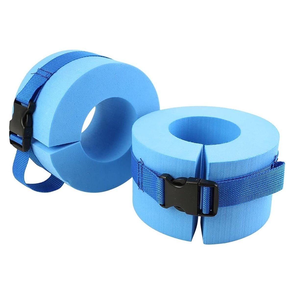 2pcs Swimming Gear Arm Floats Big Buoyancy Water Sports Tie Legs and Feet Rings V528-FLOATING-RING-BLUE-2PCS-928554