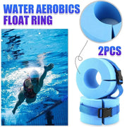 2pcs Swimming Gear Arm Floats Big Buoyancy Water Sports Tie Legs and Feet Rings V528-FLOATING-RING-BLUE-2PCS-928554