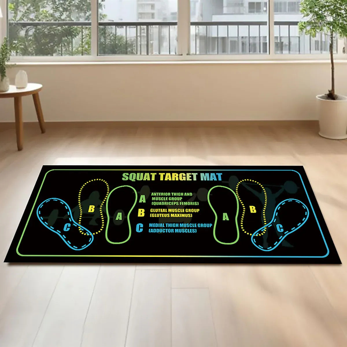 Squat Mat Fitness Mat Non Slip Mat Thick Floor Mat Home Gym Exercise Workout V528-FLOOR-MAT-35-80CM-495951
