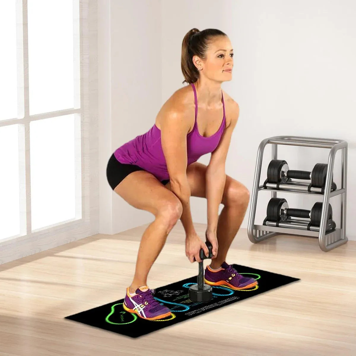 Squat Mat Fitness Mat Non Slip Mat Thick Floor Mat Home Gym Exercise Workout V528-FLOOR-MAT-35-80CM-495951