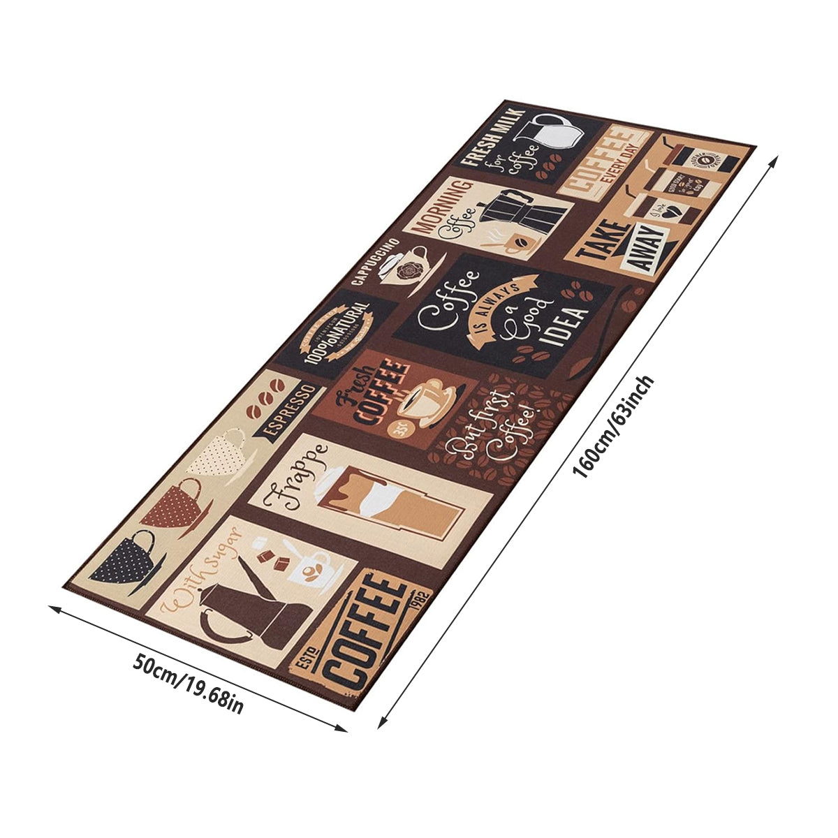 Printed Non Slip Door Floor Rug Mat Kitchen Bathroom Carpet Mat Water Absorbent V528-FLOOR-MAT-50-160CM-722593