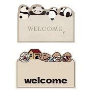 Cartoon Non Slip Household Silk Circle Floor Mat Durable Entryway Rug Can Be Cut - Dog V528-FLOOR-MAT-DOG-895352