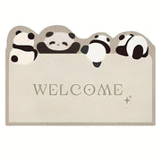 Cartoon Non Slip Household Silk Circle Floor Mat Durable Entryway Rug Can Be Cut - Dog V528-FLOOR-MAT-DOG-895352