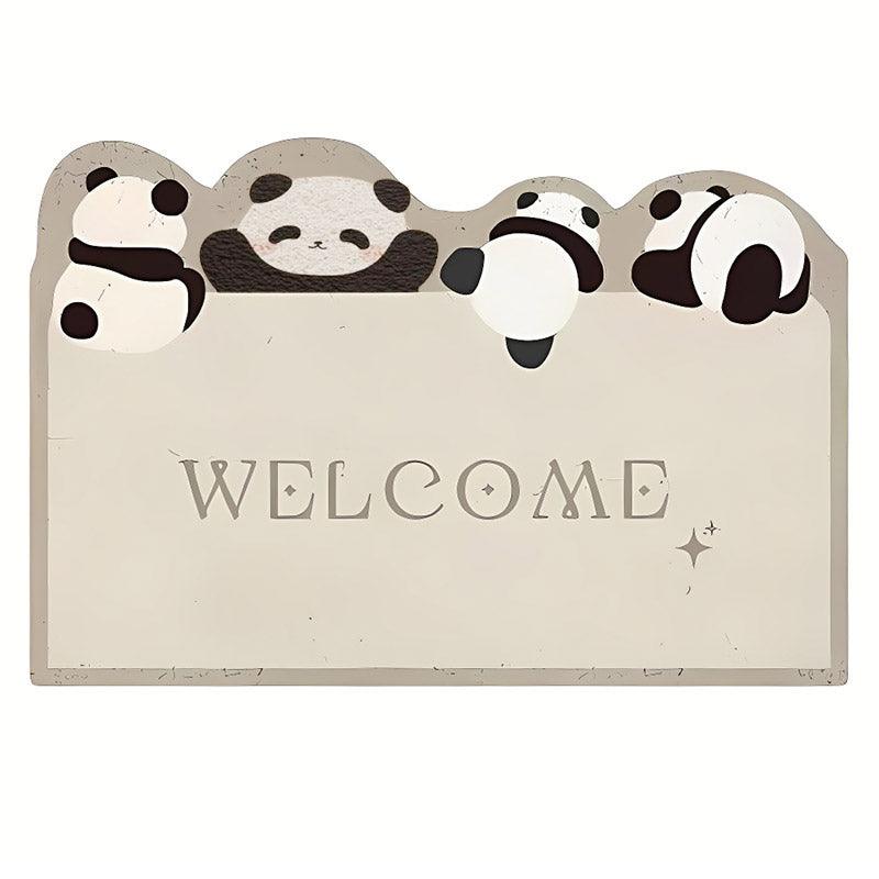 Cartoon Non Slip Household Silk Circle Floor Mat Durable Entryway Rug Can Be Cut - Dog V528-FLOOR-MAT-DOG-895352