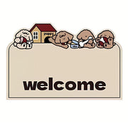 Cartoon Non Slip Household Silk Circle Floor Mat Durable Entryway Rug Can Be Cut - Dog V528-FLOOR-MAT-DOG-895352