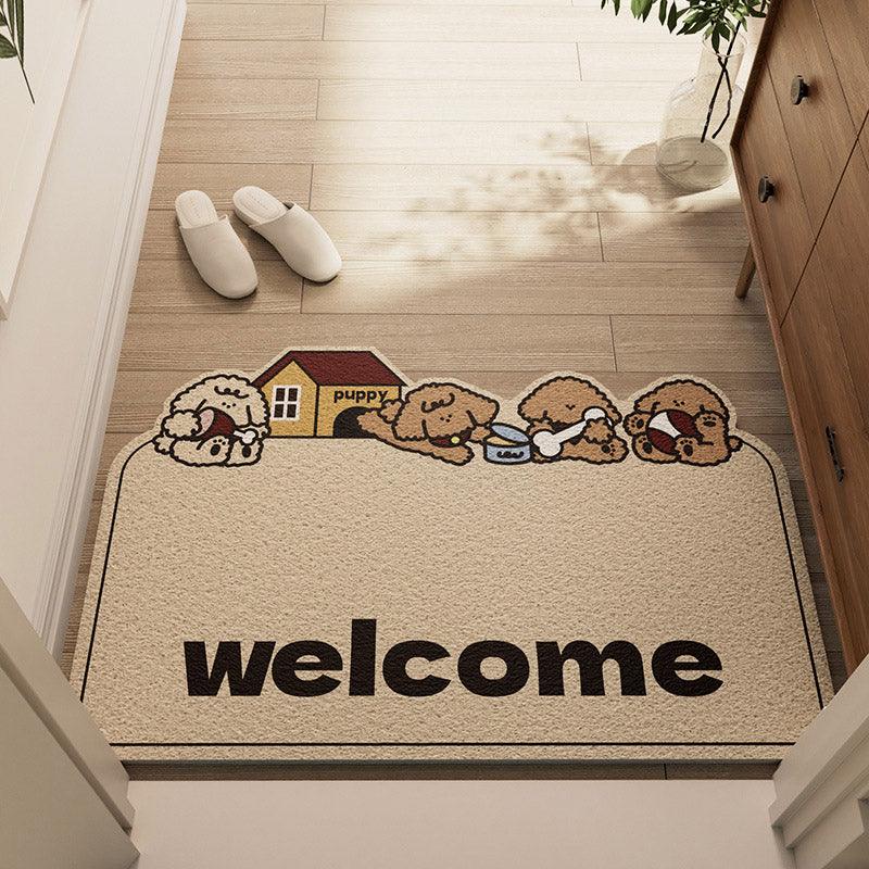 Cartoon Non Slip Household Silk Circle Floor Mat Durable Entryway Rug Can Be Cut - Panda V528-FLOOR-MAT-PANDA-808383