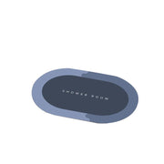 50x80CM Super Absorbent Floor Mat Soft Quick-Drying Non-Slip Diatom Mud Bath - Grey-Oval V528-FLOORMAT-GREY-OVAL-5080CM-620427