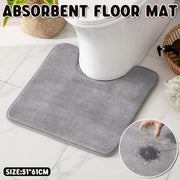 Water Absorbent Floor Mats for Home Doors Bedrooms Bathrooms Non Slip Mats V528-FLOORMAT-SILVER-GREY-148304