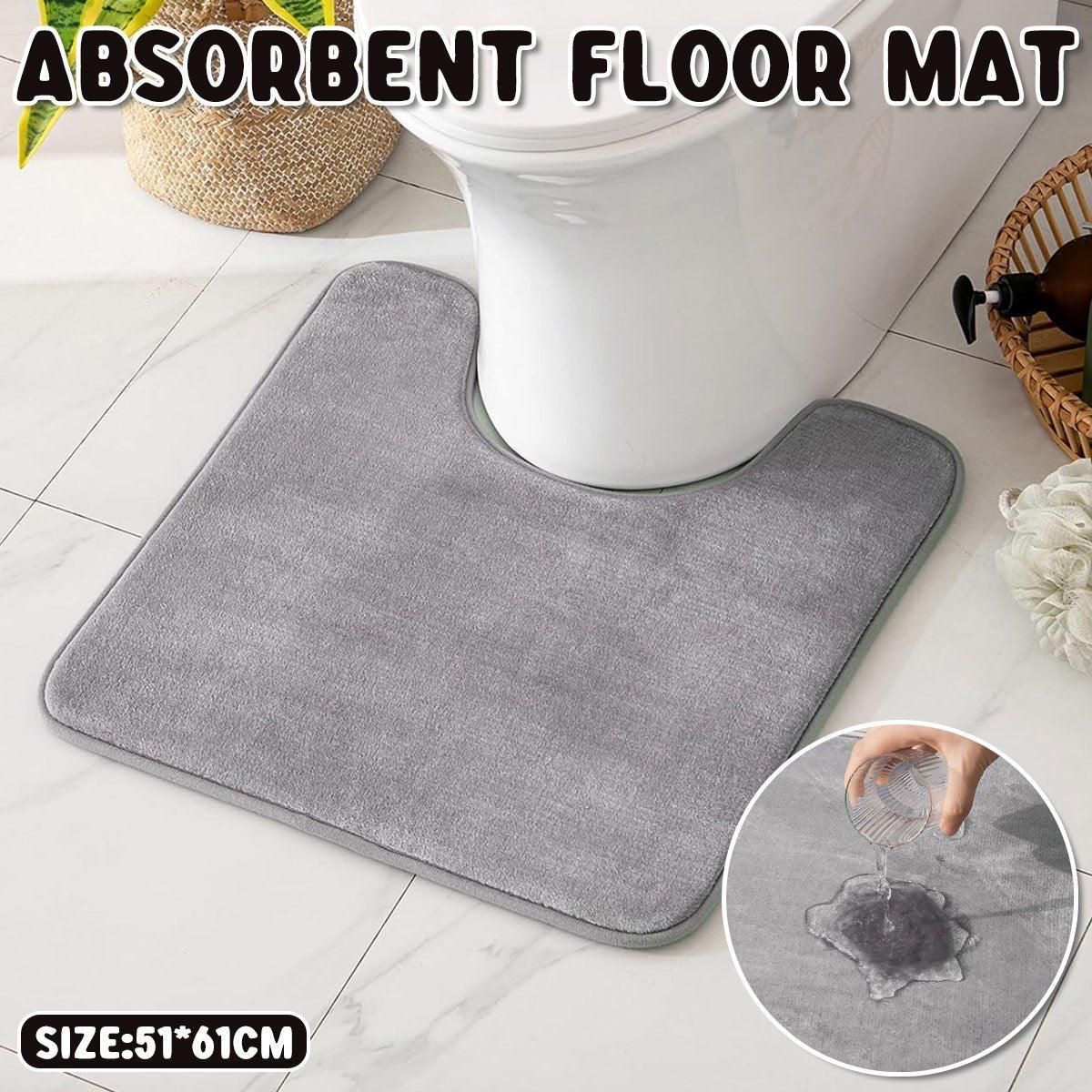 Water Absorbent Floor Mats for Home Doors Bedrooms Bathrooms Non Slip Mats V528-FLOORMAT-SILVER-GREY-148304