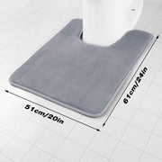 Water Absorbent Floor Mats for Home Doors Bedrooms Bathrooms Non Slip Mats V528-FLOORMAT-SILVER-GREY-148304