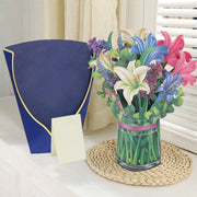 New Style 3D Pop Up Cards Paper Flower Bouquet Greeting Card for All Occasions - Flower Butterfly V528-FLOWER-BUTTERFLY-131267