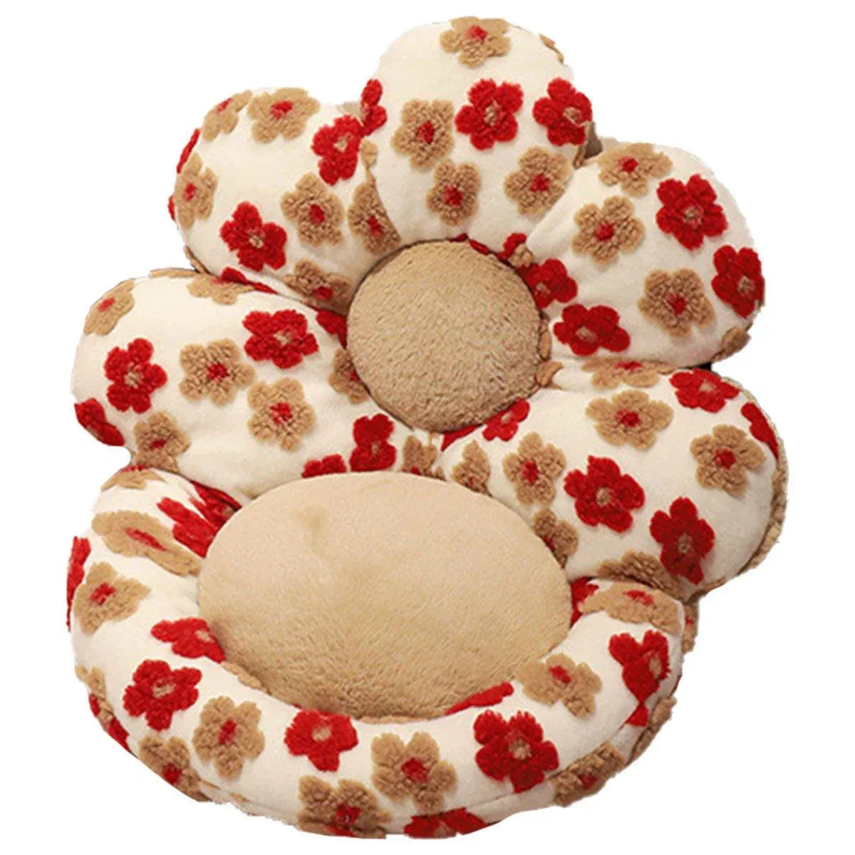 Cute Soft Seat Cushion Flower Shaped Lazy Sofa Pad for Office Chairs and Home Use - Red V528-FLOWER-CUSHION-RED-887700