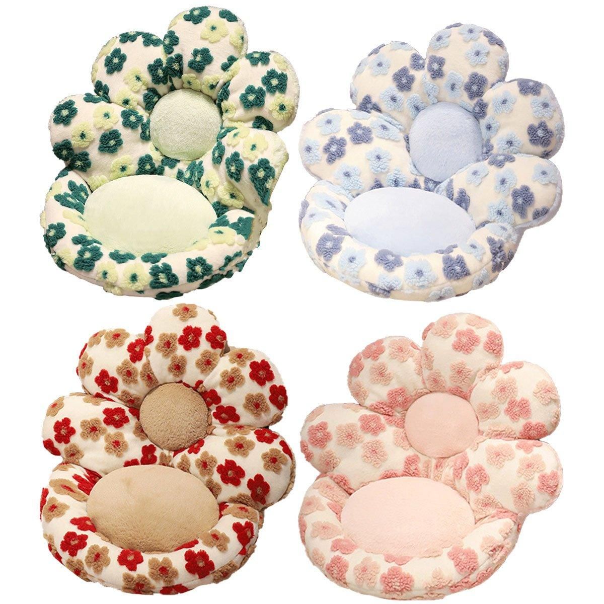 Cute Soft Seat Cushion Flower Shaped Lazy Sofa Pad for Office Chairs and Home Use - Red V528-FLOWER-CUSHION-RED-887700