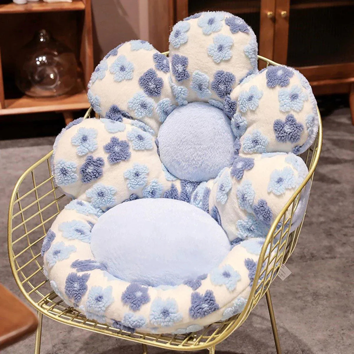 Cute Soft Seat Cushion Flower Shaped Lazy Sofa Pad for Office Chairs and Home Use - Red V528-FLOWER-CUSHION-RED-887700