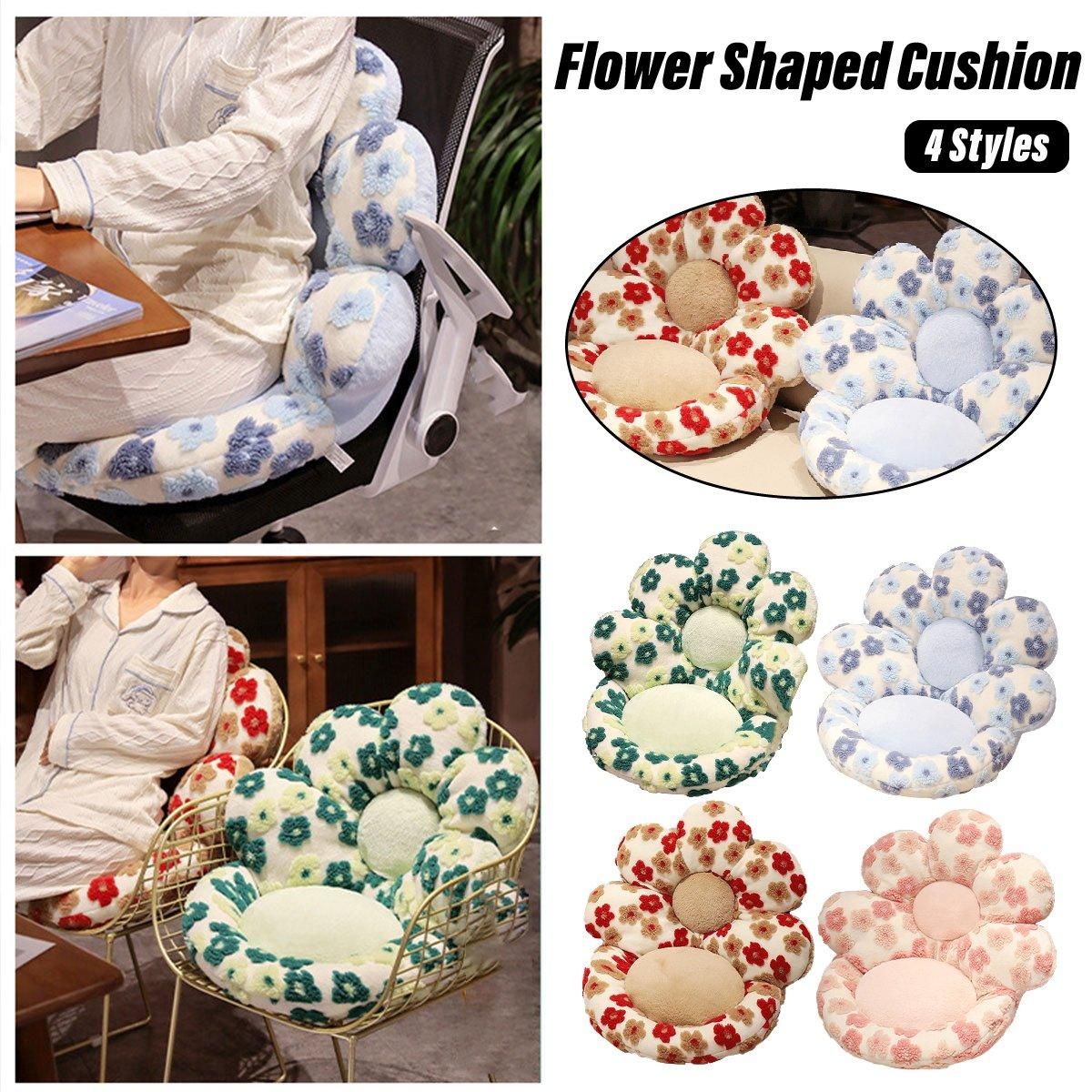 Cute Soft Seat Cushion Flower Shaped Lazy Sofa Pad for Office Chairs and Home Use - Red V528-FLOWER-CUSHION-RED-887700
