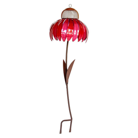 Decorative Metal Flower Garden Bird Feeder Outdoor Hanging Birdseed Feeder V528-FLOWER-FEEDER-RED-394644