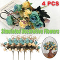 4pcs Artificial Flowers Home Decoration Floral Arrangement for Living Room Decor V528-FLOWER-LIGHT-BLUE-4PCS-839942