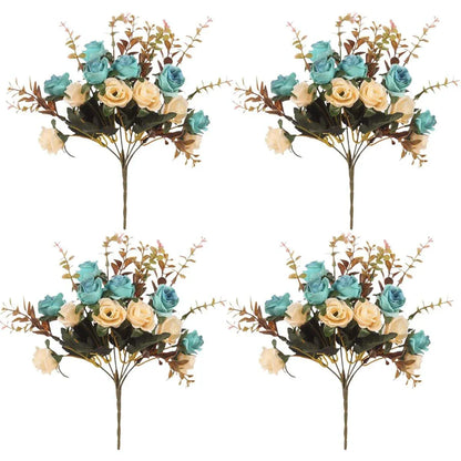4pcs Artificial Flowers Home Decoration Floral Arrangement for Living Room Decor V528-FLOWER-LIGHT-BLUE-4PCS-839942
