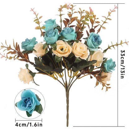 4pcs Artificial Flowers Home Decoration Floral Arrangement for Living Room Decor V528-FLOWER-LIGHT-BLUE-4PCS-839942