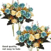 4pcs Artificial Flowers Home Decoration Floral Arrangement for Living Room Decor V528-FLOWER-LIGHT-BLUE-4PCS-839942