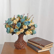 4pcs Artificial Flowers Home Decoration Floral Arrangement for Living Room Decor V528-FLOWER-LIGHT-BLUE-4PCS-839942
