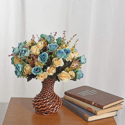 4pcs Artificial Flowers Home Decoration Floral Arrangement for Living Room Decor V528-FLOWER-LIGHT-BLUE-4PCS-839942