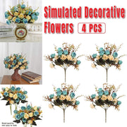 4pcs Artificial Flowers Home Decoration Floral Arrangement for Living Room Decor V528-FLOWER-LIGHT-BLUE-4PCS-839942