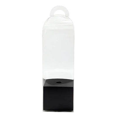 10pcs Bouquet Packaging Transparent PVC Flower Box Portable Floral Gift Boxes - Black V528-FLOWER-PACKING-10PCS-BLACK-949356