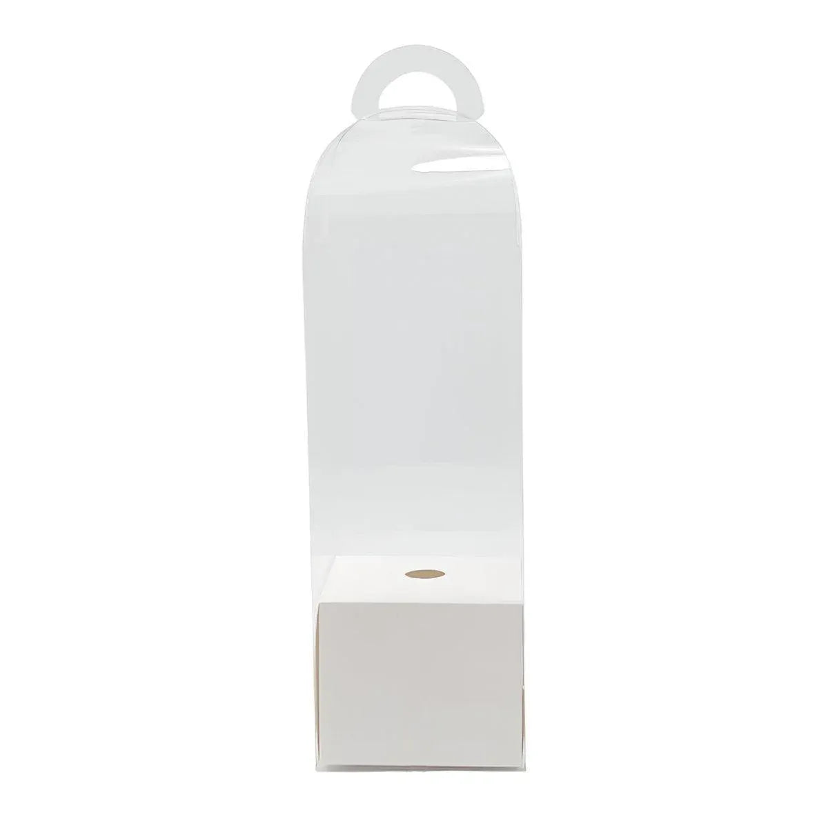 10pcs Bouquet Packaging Transparent PVC Flower Box Portable Floral Gift Boxes - White V528-FLOWER-PACKING-10PCS-WHITE-740940