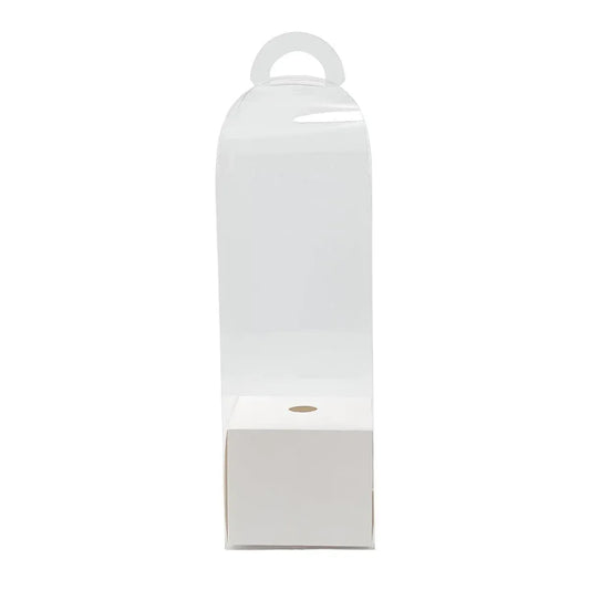 10pcs Bouquet Packaging Transparent PVC Flower Box Portable Floral Gift Boxes - White V528-FLOWER-PACKING-10PCS-WHITE-740940