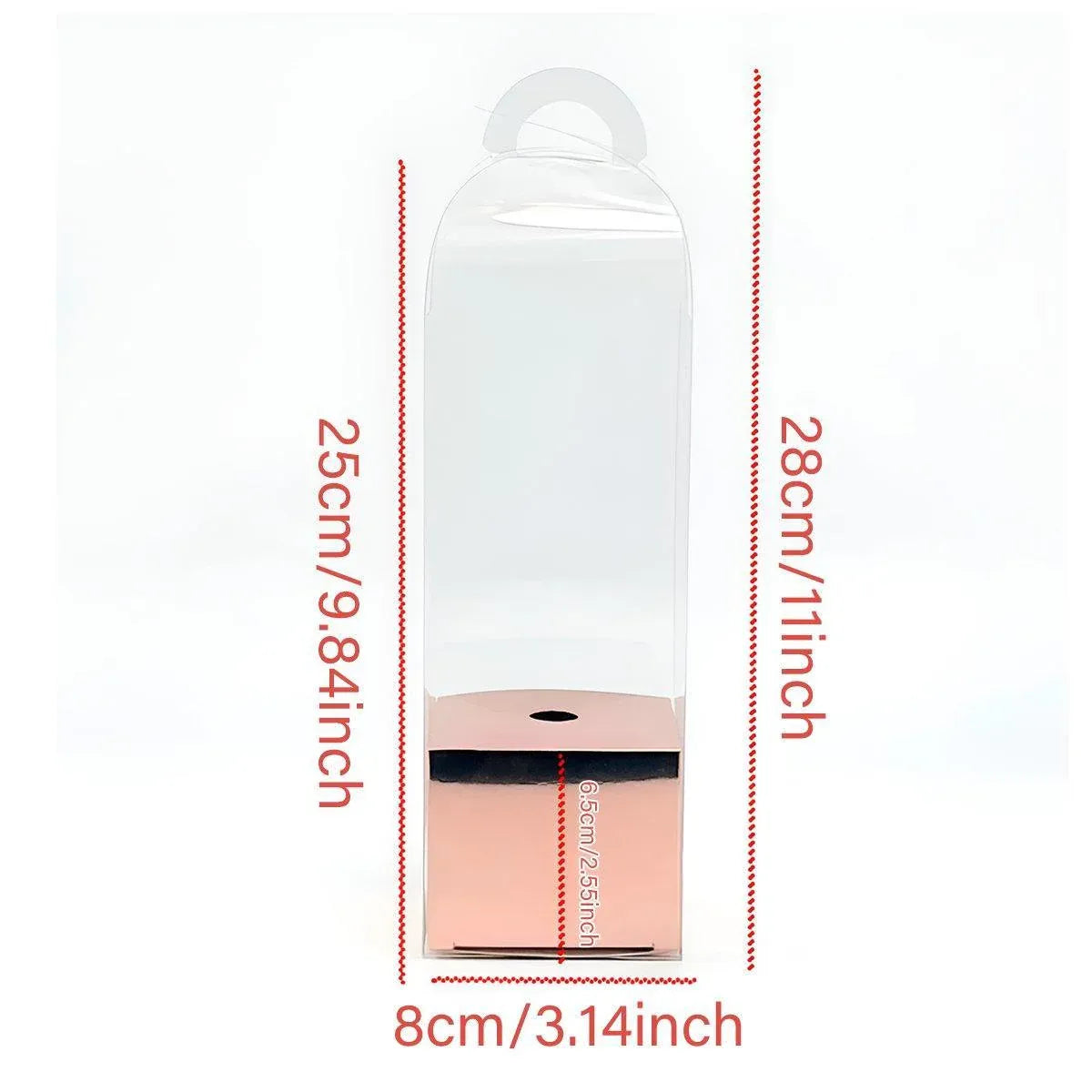 10pcs Bouquet Packaging Transparent PVC Flower Box Portable Floral Gift Boxes - White V528-FLOWER-PACKING-10PCS-WHITE-740940