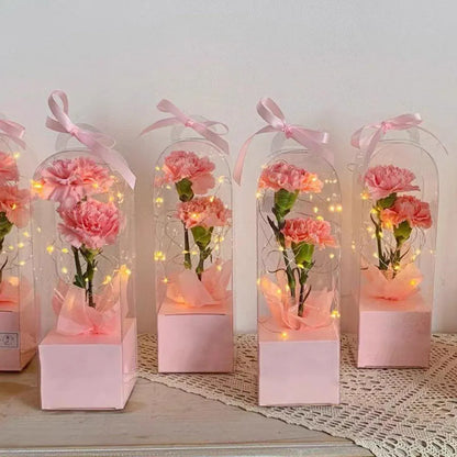 10pcs Bouquet Packaging Transparent PVC Flower Box Portable Floral Gift Boxes - White V528-FLOWER-PACKING-10PCS-WHITE-740940