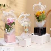 10pcs Bouquet Packaging Transparent PVC Flower Box Portable Floral Gift Boxes - White V528-FLOWER-PACKING-10PCS-WHITE-740940