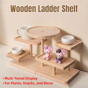 Multi-Tier Wooden Step Shelf Desktop Storage Organizer for Office and Home Use V528-FLOWER-STAND-467193