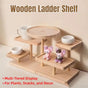 Multi-Tier Wooden Step Shelf Desktop Storage Organizer for Office and Home Use V528-FLOWER-STAND-467193