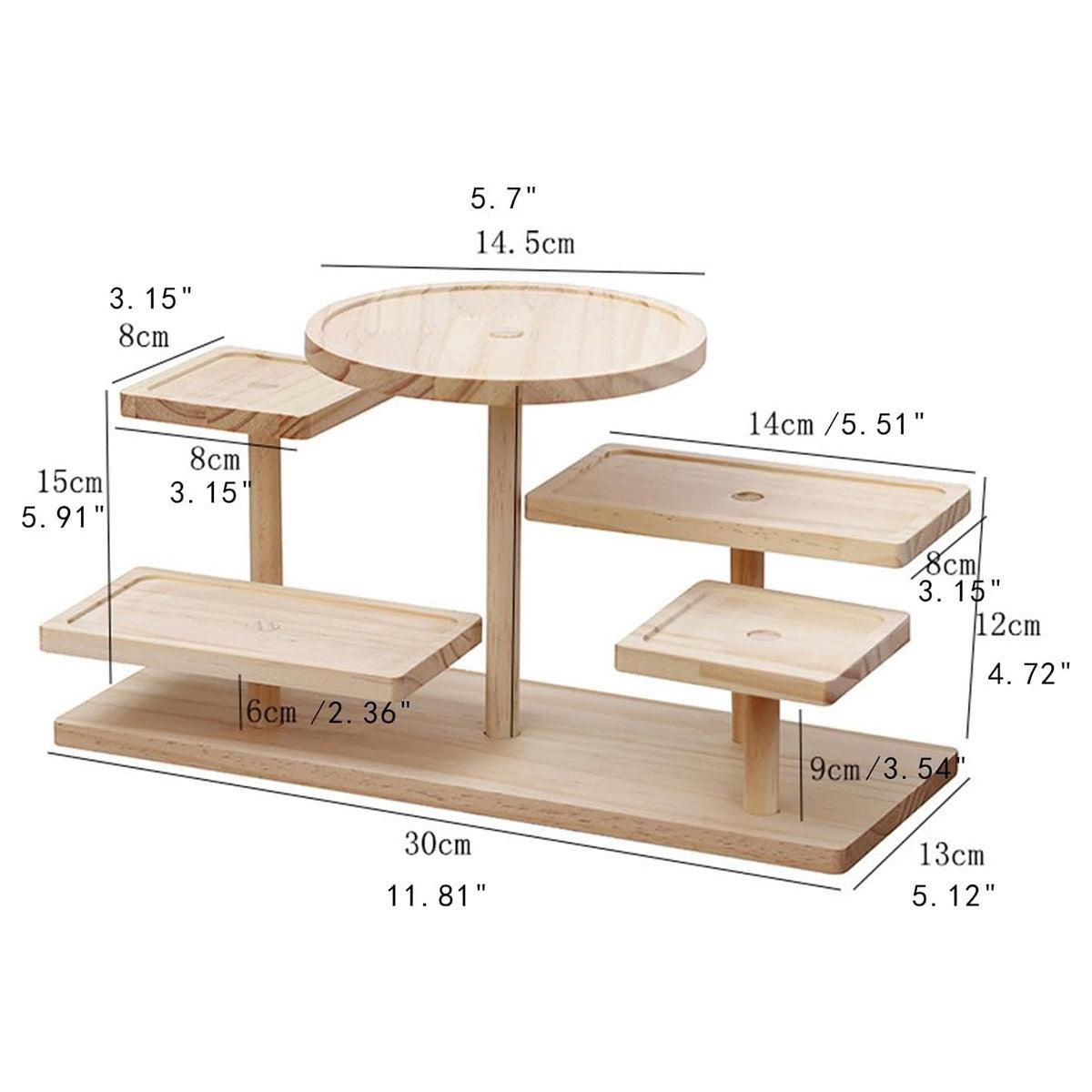Multi-Tier Wooden Step Shelf Desktop Storage Organizer for Office and Home Use V528-FLOWER-STAND-467193